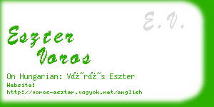 eszter voros business card